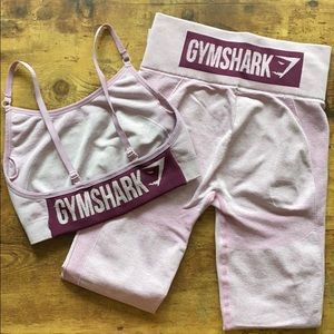 GYMSHARK HIGH WAISTED FLEX SET SIZE SMALL PINK